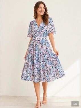 Kate Spade Daisy Garden Floral Midi Dress - Multicolor
